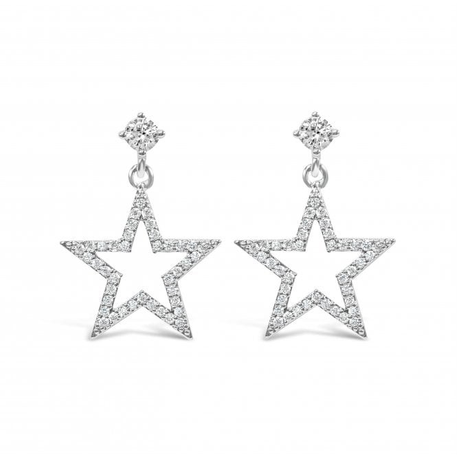 Accessories by Park Lane - Rhodium plated crystal star earrings - The ...