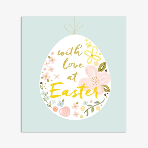 Think of Me - With Love at Easter Foiled and Embossed Card